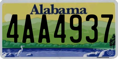 AL license plate 4AA4937