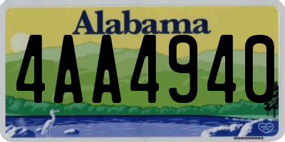 AL license plate 4AA4940