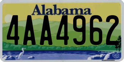 AL license plate 4AA4962