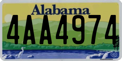 AL license plate 4AA4974