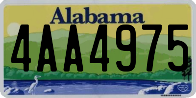 AL license plate 4AA4975
