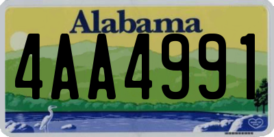 AL license plate 4AA4991