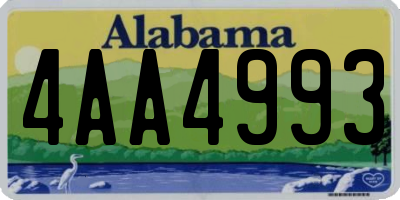 AL license plate 4AA4993
