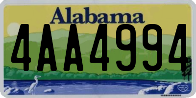 AL license plate 4AA4994