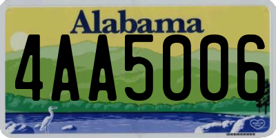 AL license plate 4AA5006