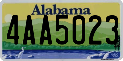 AL license plate 4AA5023