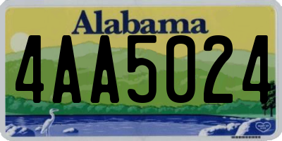 AL license plate 4AA5024