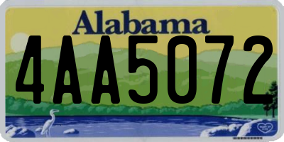 AL license plate 4AA5072