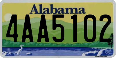 AL license plate 4AA5102