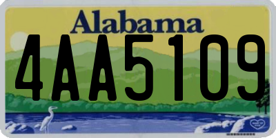 AL license plate 4AA5109