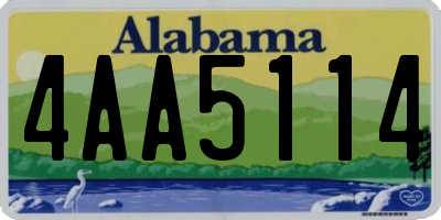 AL license plate 4AA5114