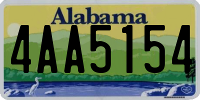 AL license plate 4AA5154