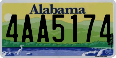 AL license plate 4AA5174