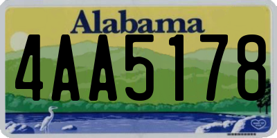 AL license plate 4AA5178