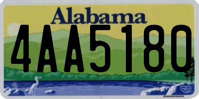 AL license plate 4AA5180