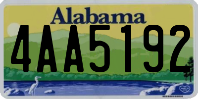 AL license plate 4AA5192