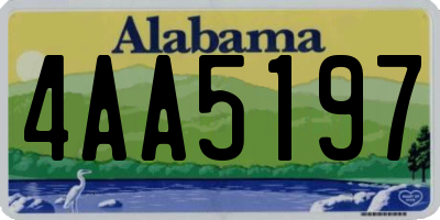 AL license plate 4AA5197