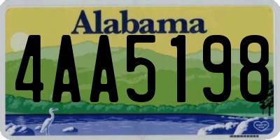 AL license plate 4AA5198