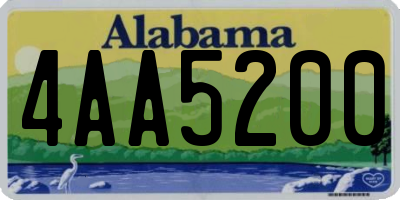 AL license plate 4AA5200