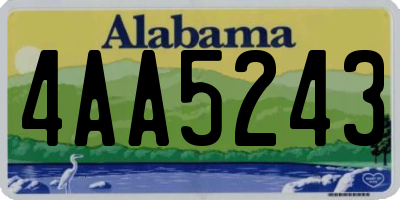 AL license plate 4AA5243