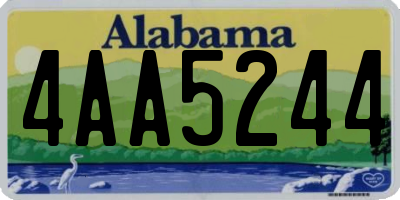 AL license plate 4AA5244