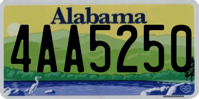 AL license plate 4AA5250