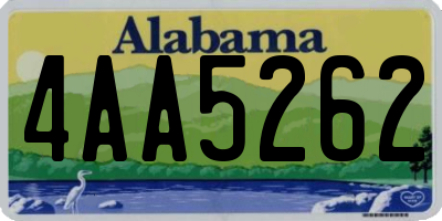 AL license plate 4AA5262