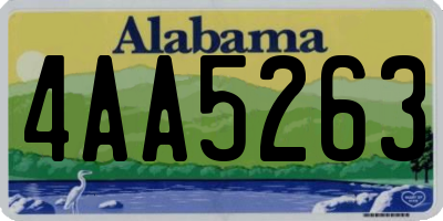 AL license plate 4AA5263