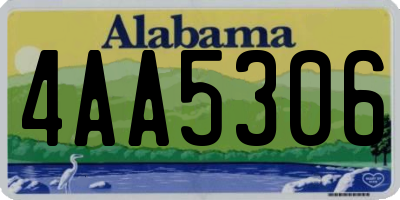 AL license plate 4AA5306
