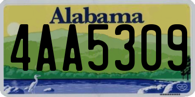 AL license plate 4AA5309