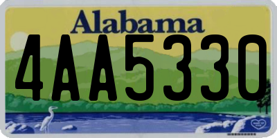 AL license plate 4AA5330