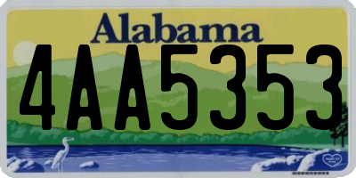 AL license plate 4AA5353