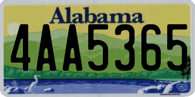 AL license plate 4AA5365