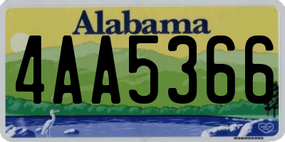 AL license plate 4AA5366