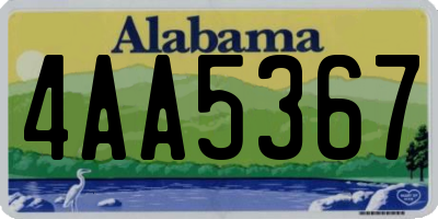 AL license plate 4AA5367