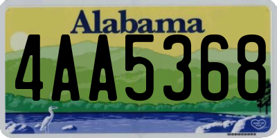 AL license plate 4AA5368