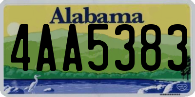 AL license plate 4AA5383