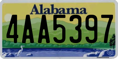 AL license plate 4AA5397