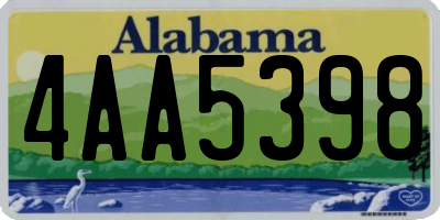 AL license plate 4AA5398