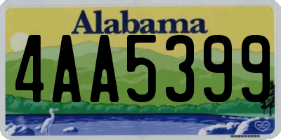 AL license plate 4AA5399