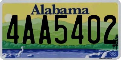 AL license plate 4AA5402