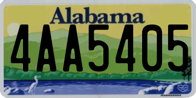 AL license plate 4AA5405