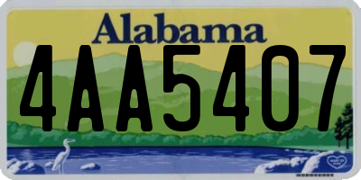 AL license plate 4AA5407