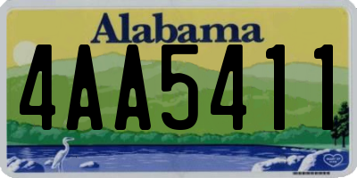AL license plate 4AA5411
