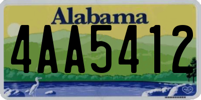 AL license plate 4AA5412