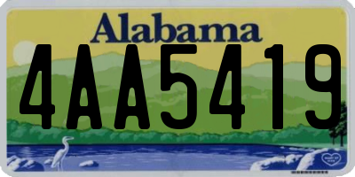 AL license plate 4AA5419