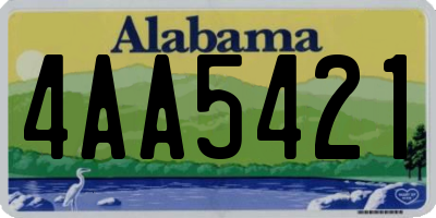 AL license plate 4AA5421