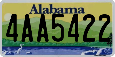 AL license plate 4AA5422