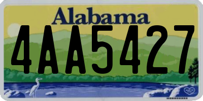 AL license plate 4AA5427