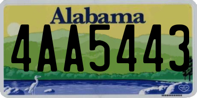 AL license plate 4AA5443